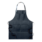 Apron in leather