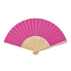 Branded Manual hand fan with bamboo handle