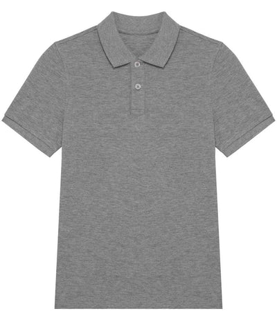Native Spirit Kids Piqué Polo Shirt Moon Grey Heather