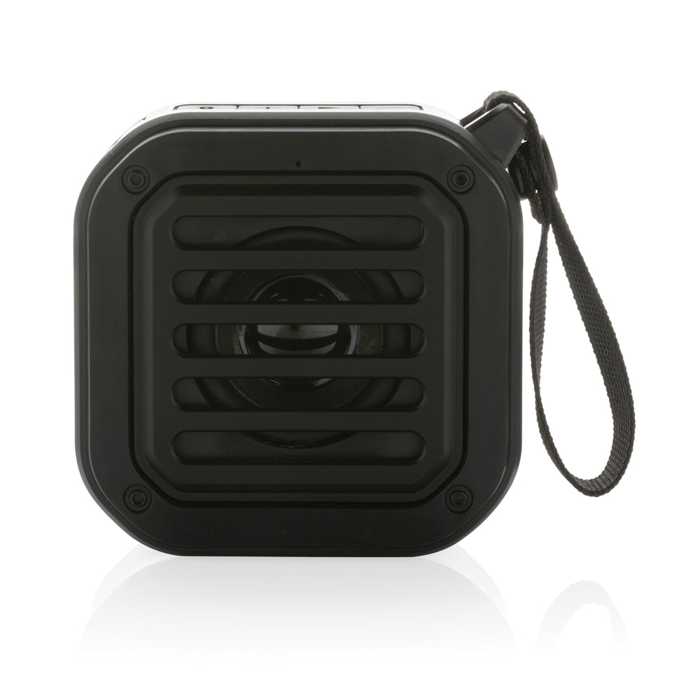 Branded 3W RCS recycled plastic wireless sunwave solar speaker
