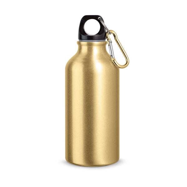 LANDSCAPE. Aluminium sports bottle with carabiner 400 mL