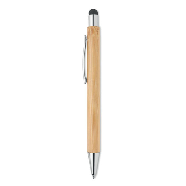 Branded Bamboo stylus pen blue ink