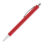 Branded TRAVIS SOFT FEEL ball pen with chrome trim
