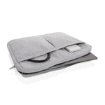 Branded Laluka AWARE™ recycled cotton 15.6 inch laptop sleeve