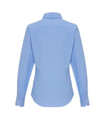 Premier Ladies Long Sleeve Striped Oxford Shirt Oxford Blue