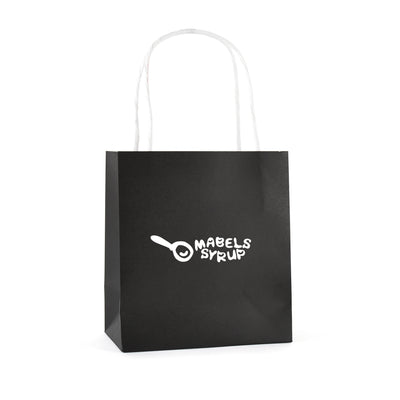 Branded Brunswick Small 230gsm paper bag with twisted paper handles