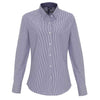 Premier Ladies Long Sleeve Striped Oxford Shirt