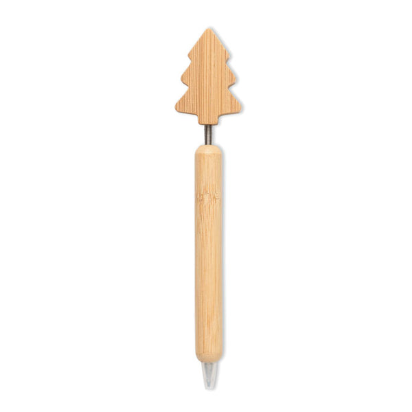 Bamboo Christmas tree ball pen