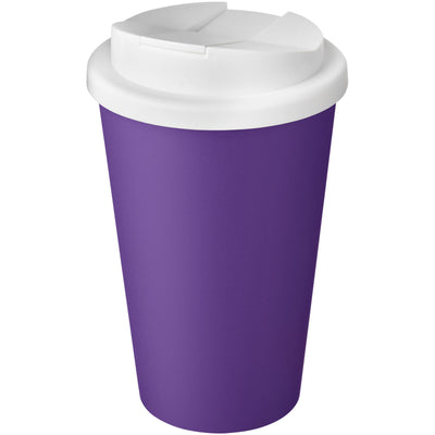 Branded Americano® Eco 350 ml recycled tumbler with spill-proof lid