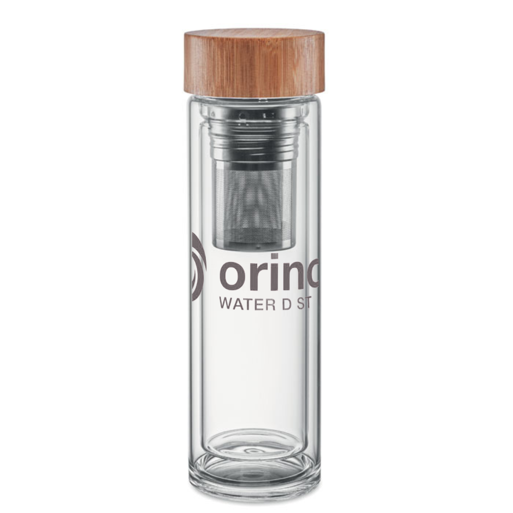 Double wall glass bottle 420ml