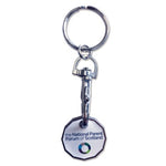 Branded Trolley Coin Keyring - Printed