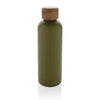 Wood RCS certified recycled stainless steel vacuum bottle