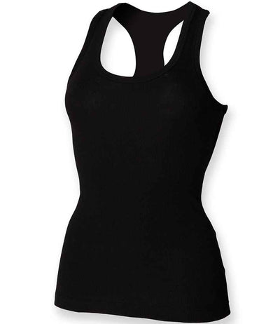 SF Ladies Stretch Rib Racer Back Vest