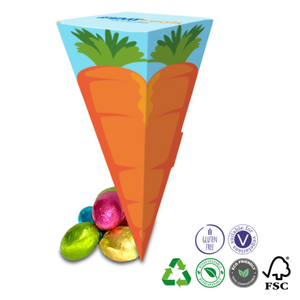 Easter Carrot Cone with Foiled Chocolate Eggs