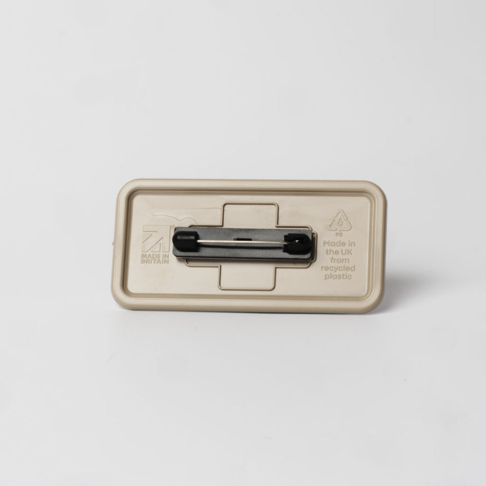 Reusable Name Badge - Low Window - Safety Pin