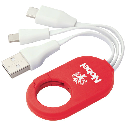 3-in-1 Short Arm USB Charging Cable - New TYPE-C Connector