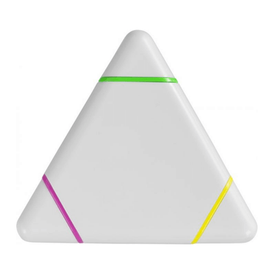 Triangular Highlighter with three highlighters on each corner
