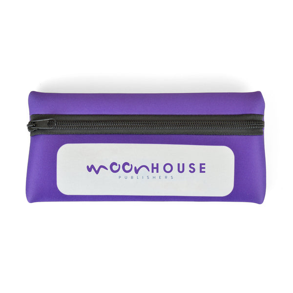Branded Purple Neoprene Pencil Case