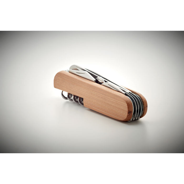 Branded Multi tool pocket knife bamboo