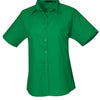 Premier Ladies Short Sleeve Poplin Blouse