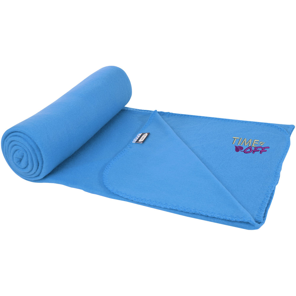 Branded Willow GRS RPET polar fleece blanket
