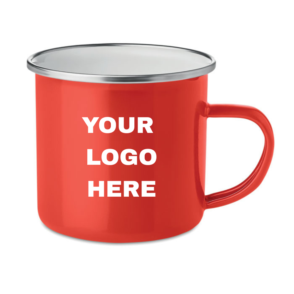 Branded Metal mug with enamel layer 350ml