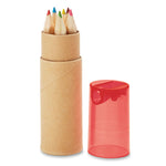 6 coloured pencils