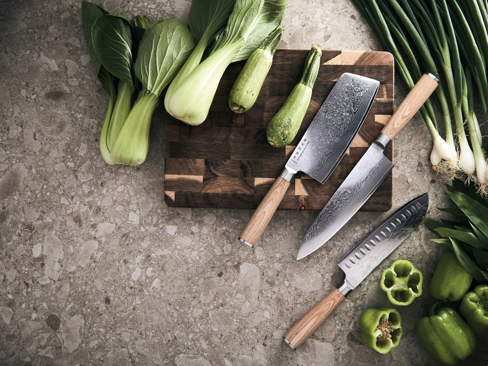 Branded VINGA Hattasan Damascus Santoku knife