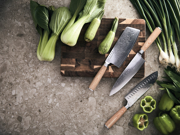 Branded VINGA Hattasan Damascus Santoku knife