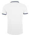 SOL'S Pasadena Tipped Cotton Piqué Polo Shirt White/Navy