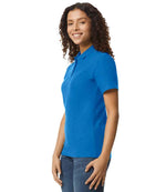 Branded Gildan Ladies SoftStyle® Double Piqué Polo Shirt