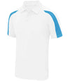 AWDis Cool Contrast Polo Shirt Arctic White/Sapphire Blue