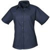 Premier Ladies Short Sleeve Poplin Blouse