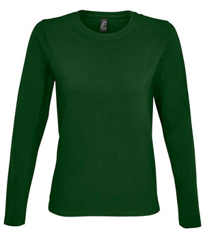 SOL'S Ladies Imperial Long Sleeve T-Shirt Bottle Green