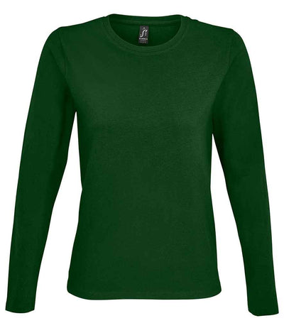 SOL'S Ladies Imperial Long Sleeve T-Shirt Bottle Green