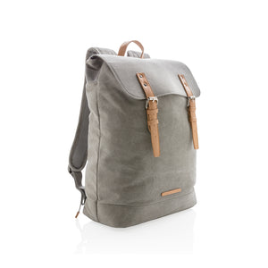 Canvas laptop backpack PVC free