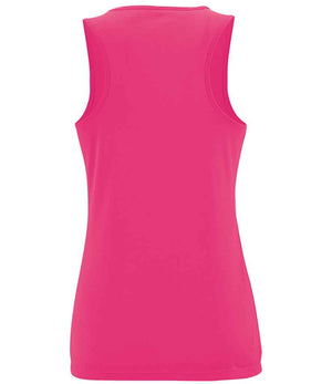 SOL'S Ladies Sporty Performance Tank Top Neon Pink