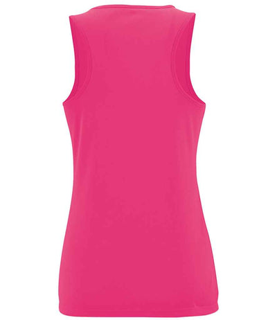 SOL'S Ladies Sporty Performance Tank Top Neon Pink