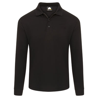 Orn Weaver Premium L/S Poloshirt Black