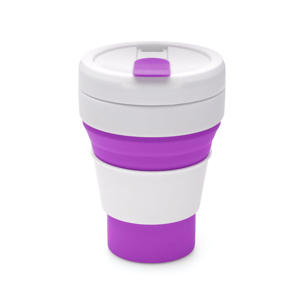 Branded Pocket Cup 355ml collapsible silicone body cup