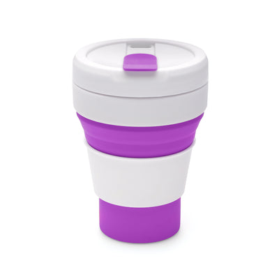 Branded Pocket Cup 355ml collapsible silicone body cup