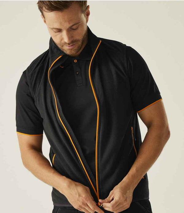 Regatta Navigate Fleece Bodywarmer Black/Orange Pop