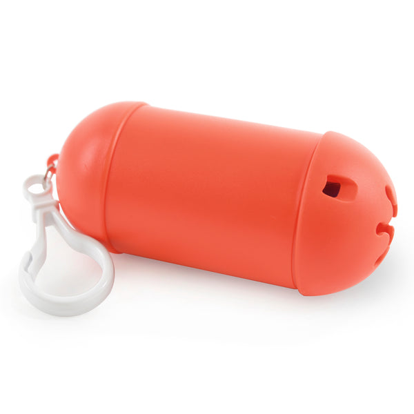 Branded Pooch PP plastic waste bag dispenser with White hook