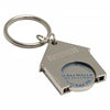 Branded House Shaped Trolley Coin Keyring (Stamped Iron Soft Enamel Infill)