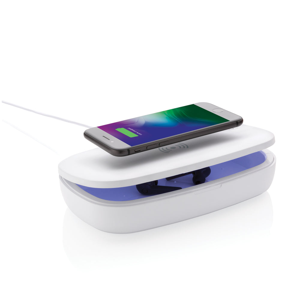 Branded UV-C steriliser box with 5W wireless charger