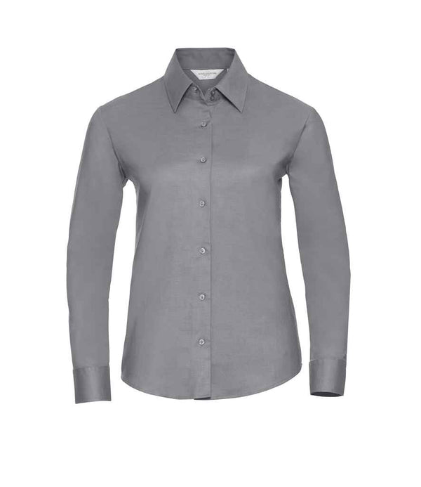 Russell Collection Ladies Long Sleeve Easy Care Oxford Shirt