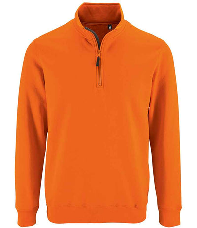 Branded SOL'S Stan Contrast Zip Neck Sweatshirt