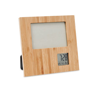 Photo frame with weather statio