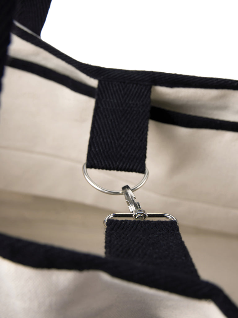 Branded VINGA Volonne AWARE™ recycled canvas beach bag