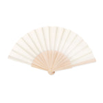 Branded Manual hand fan with wood handle